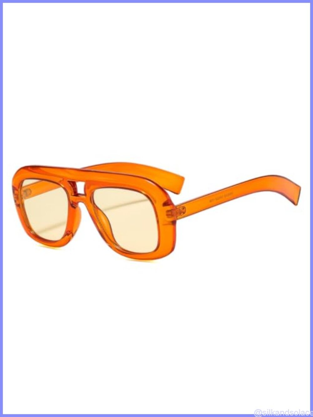 Square Aviator Sunglasses Oversized Flat Top Thick Frame UV400